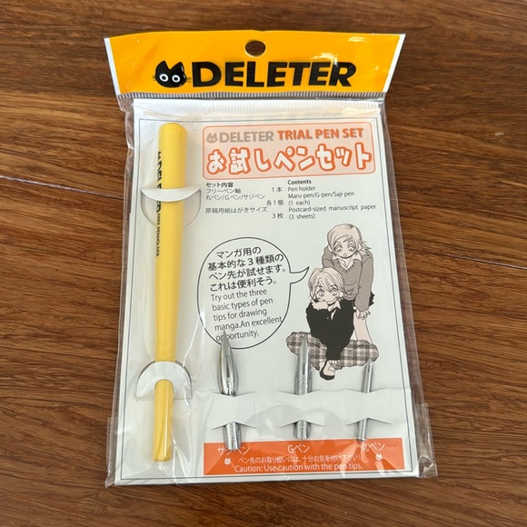 🌟FREE🌟 NWT Deleter SET Calligraphy Japan Art Pens, Holder & Assortment of 3 Tips - Picture 2 of 8